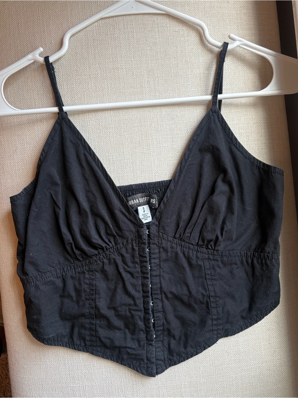 Urban Outfitters SET OF 2 Black Cropped Corset Tank & Leopard Print Crop Tank - Picture 4 of 7